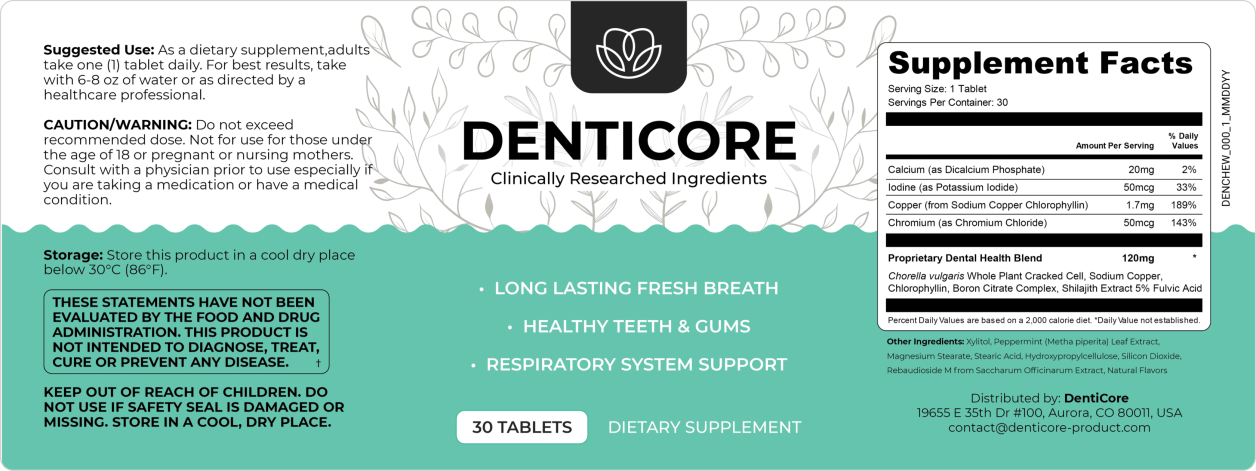 denticore label