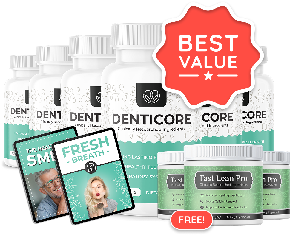 DentiCore 6 bottles 180 day supply best value bundle